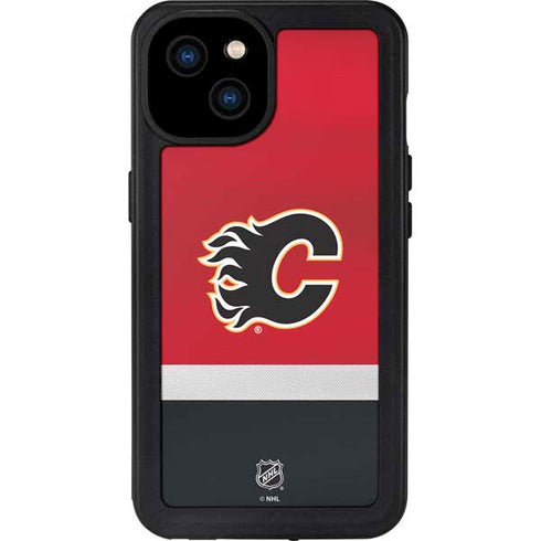 NHL Calgary Flames Jersey iPhone 15 Plus Waterproof Case