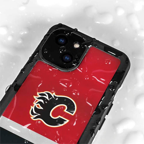 NHL Calgary Flames Jersey iPhone 15 Plus Waterproof Case