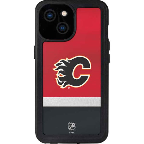 NHL Calgary Flames Jersey iPhone 15 Waterproof Case