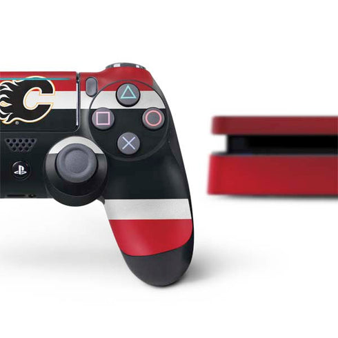 NHL Calgary Flames Jersey PS4 Slim Bundle Skin