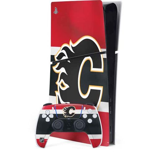 NHL Calgary Flames Jersey PS5 Slim Digital Edition Bundle Skin