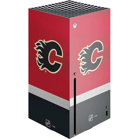 NHL Calgary Flames Jersey Xbox Series X Console Skin