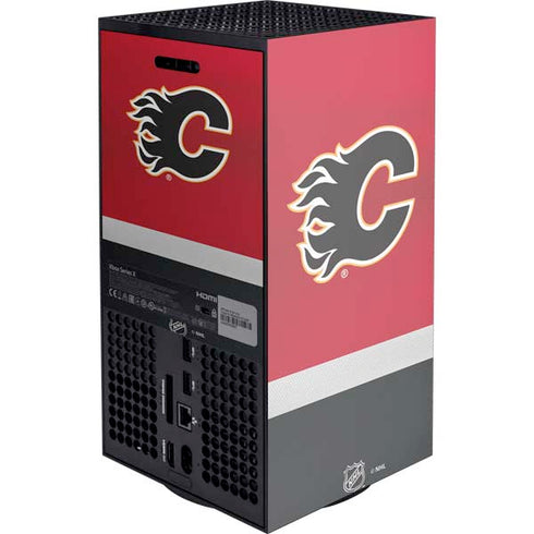 NHL Calgary Flames Jersey Xbox Series X Console Skin