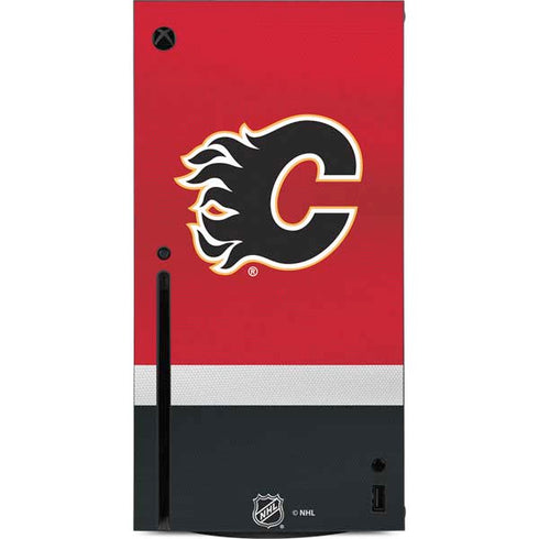 NHL Calgary Flames Jersey Xbox Series X Console Skin