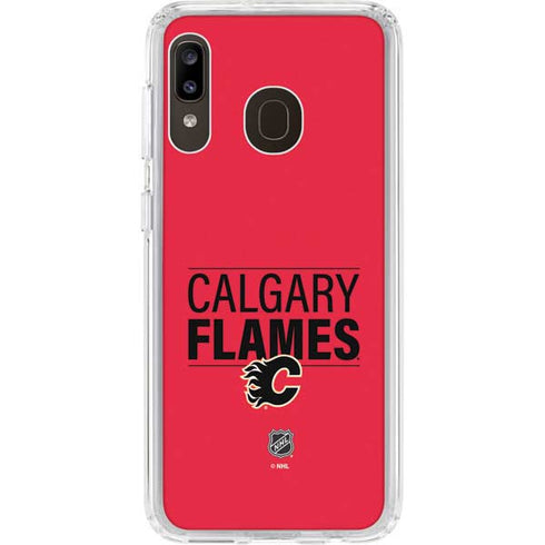 NHL Calgary Flames Lineup Galaxy A20 Clear Case
