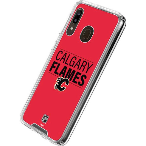 NHL Calgary Flames Lineup Galaxy A30 Clear Case