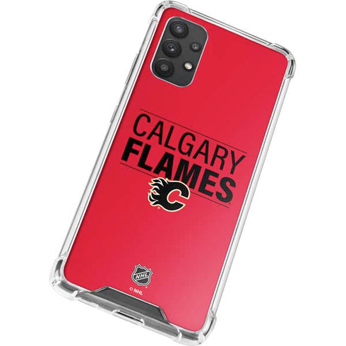 NHL Calgary Flames Lineup Galaxy A32 5G Clear Case