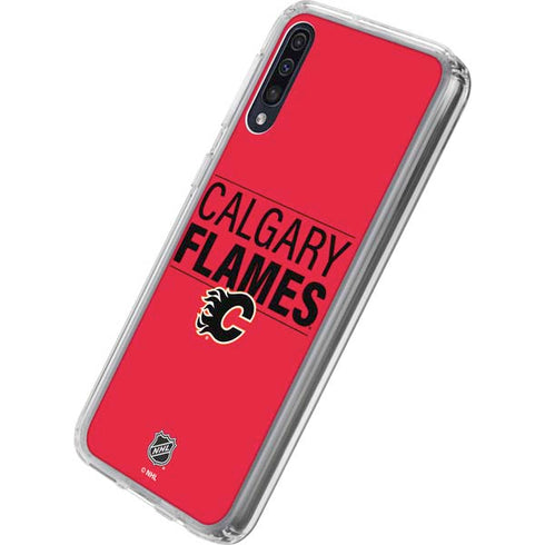 NHL Calgary Flames Lineup Galaxy A50 Clear Case