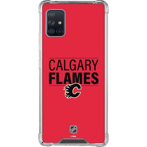 NHL Calgary Flames Lineup Galaxy A51 5G Clear Case