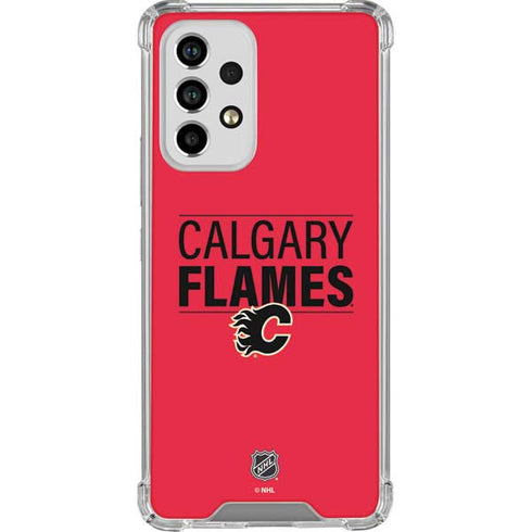 NHL Calgary Flames Lineup Galaxy A53 5G Clear Case