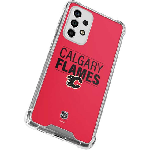 NHL Calgary Flames Lineup Galaxy A53 5G Clear Case