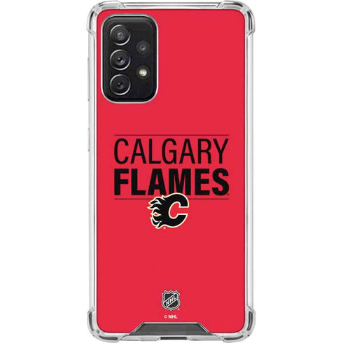 NHL Calgary Flames Lineup Galaxy A72 5G Clear Case