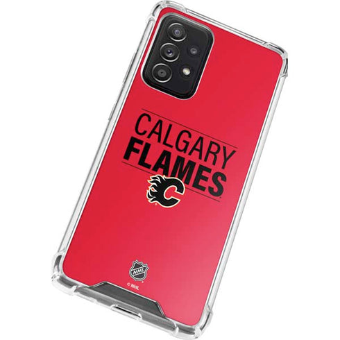 NHL Calgary Flames Lineup Galaxy A72 5G Clear Case
