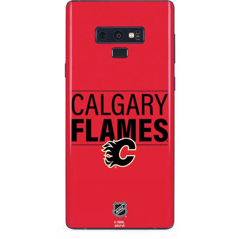 NHL Calgary Flames Lineup Galaxy Note 9 Skin