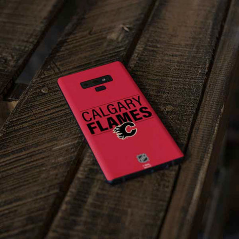 NHL Calgary Flames Lineup Galaxy Note 9 Skin
