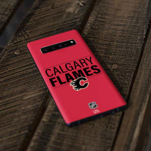 NHL Calgary Flames Lineup Galaxy S10 Skin