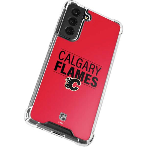 NHL Calgary Flames Lineup Galaxy S21 FE Clear Case