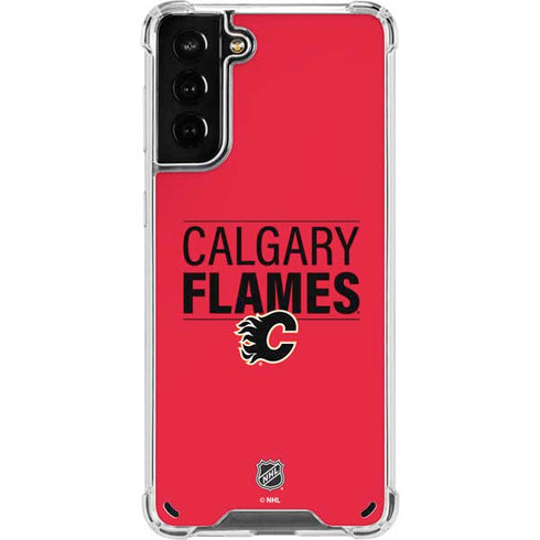 NHL Calgary Flames Lineup Galaxy S21 Plus 5G Clear Case