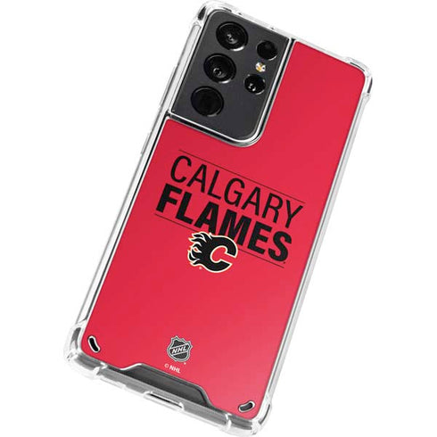 NHL Calgary Flames Lineup Galaxy S21 Ultra 5G Clear Case