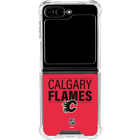 NHL Calgary Flames Lineup Galaxy Z Flip5 5G Clear Case