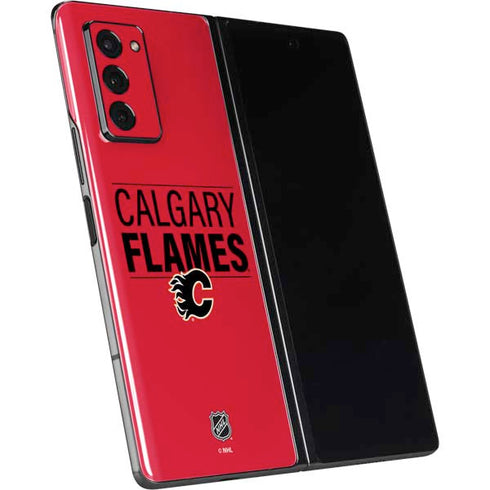 NHL Calgary Flames Lineup Galaxy Z Fold2 5G Skin
