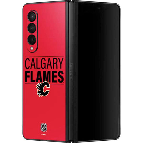 NHL Calgary Flames Lineup Galaxy Z Fold3 5G Skin