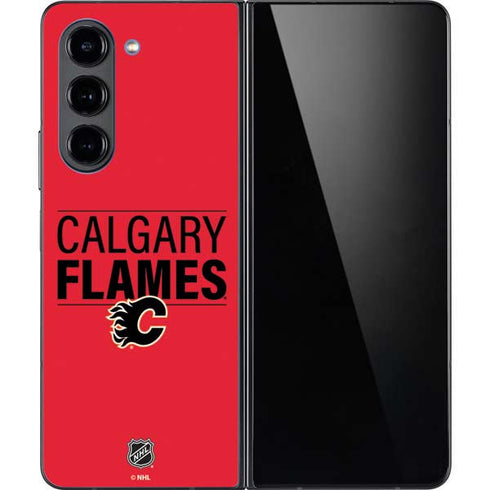 NHL Calgary Flames Lineup Galaxy Z Fold5 5G Skin