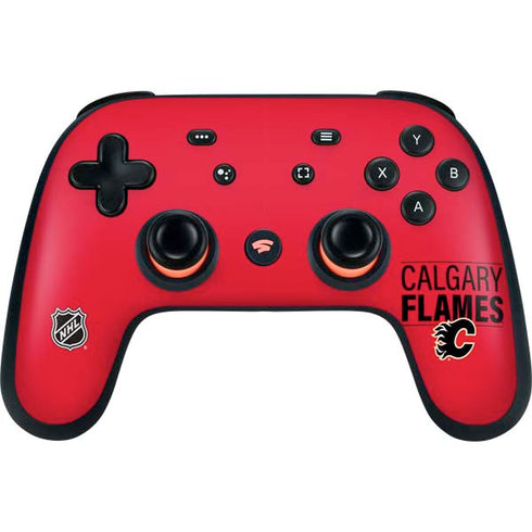 NHL Calgary Flames Lineup Google Stadia Controller Skin