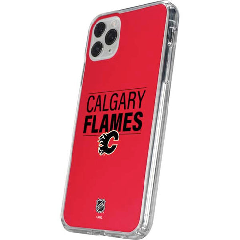 NHL Calgary Flames Lineup iPhone 11 Pro Clear Case