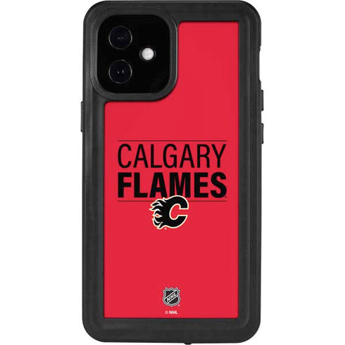 NHL Calgary Flames Lineup iPhone 12 Mini Waterproof Case
