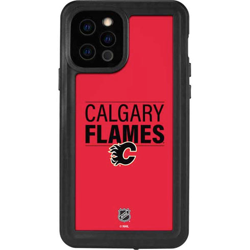 NHL Calgary Flames Lineup iPhone 12 Pro Waterproof Case