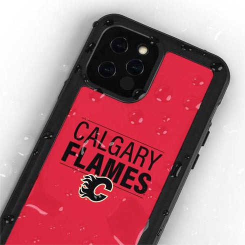 NHL Calgary Flames Lineup iPhone 12 Pro Waterproof Case
