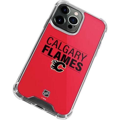 NHL Calgary Flames Lineup iPhone 13 Pro Clear Case