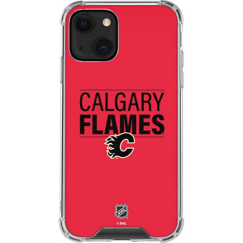 NHL Calgary Flames Lineup iPhone 14 Plus Clear Case