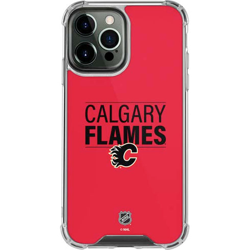 NHL Calgary Flames Lineup iPhone 14 Pro Max Clear Case
