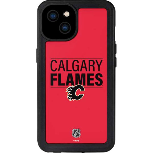 NHL Calgary Flames Lineup iPhone 15 Plus Waterproof Case