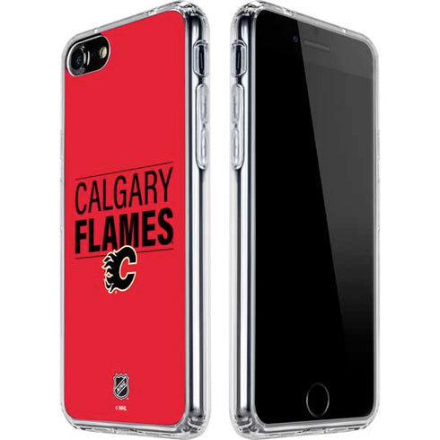 NHL Calgary Flames Lineup iPhone SE (2nd & 3rd Gen) Clear Case