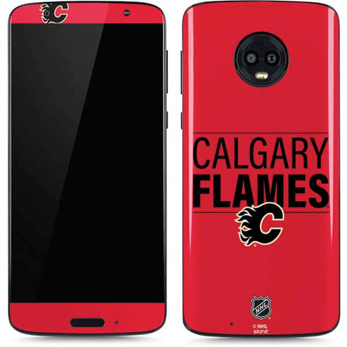 NHL Calgary Flames Lineup Moto G6 Skin