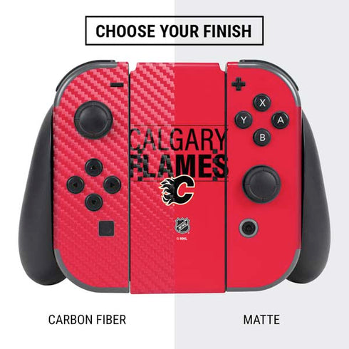 NHL Calgary Flames Lineup Nintendo Switch Bundle Skin