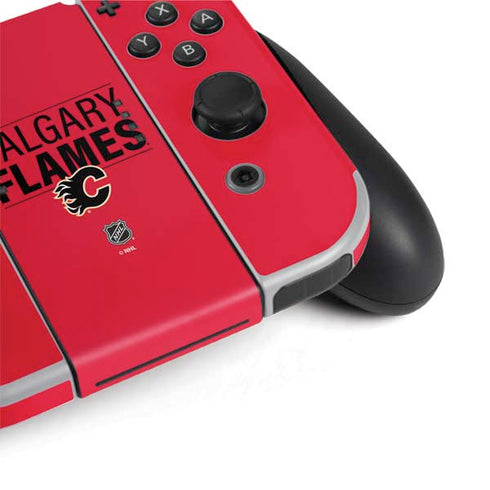 NHL Calgary Flames Lineup Nintendo Switch OLED (2021) Skin