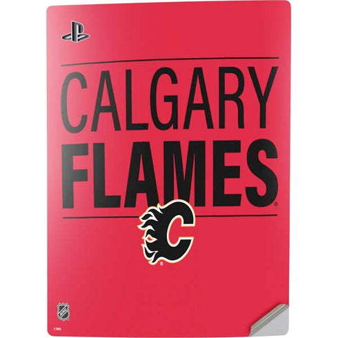 NHL Calgary Flames Lineup PS5 Digital Edition Console Skin