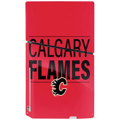 NHL Calgary Flames Lineup PS5 Slim Disk Bundle Skin