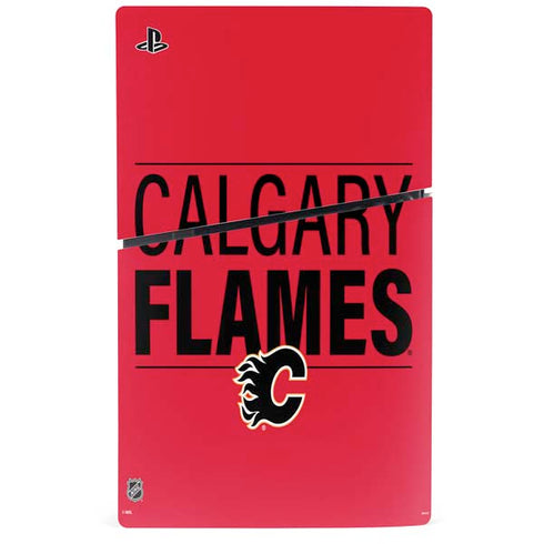 NHL Calgary Flames Lineup PS5 Slim Disk Console Skin
