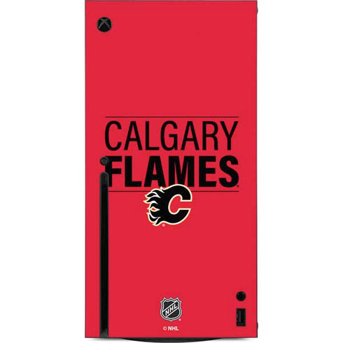 NHL Calgary Flames Lineup Xbox Series X Console Skin