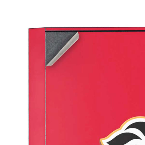 NHL Calgary Flames Solid Background Corsair 4000D Tempered Glass Mid-Tower ATX Case Skin