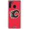 NHL Calgary Flames Solid Background Galaxy A21 Clear Case