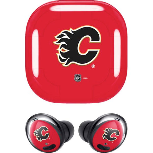 NHL Calgary Flames Solid Background Galaxy Buds Pro Skin