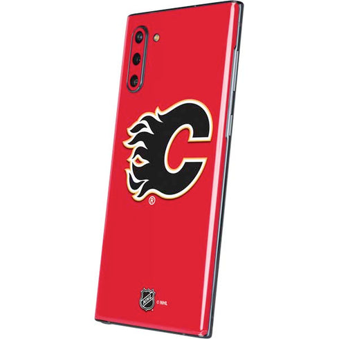 NHL Calgary Flames Solid Background Galaxy Note 10 Skin