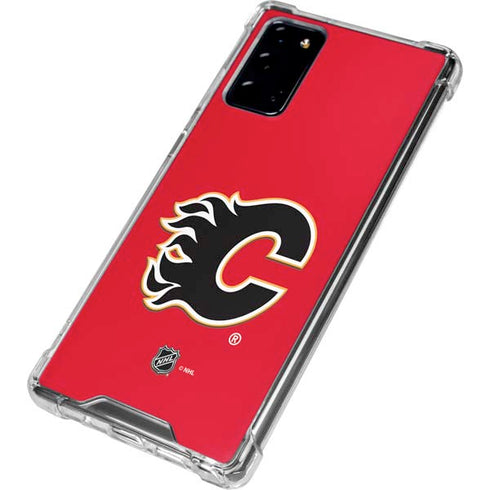 NHL Calgary Flames Solid Background Galaxy Note20 5G Clear Case