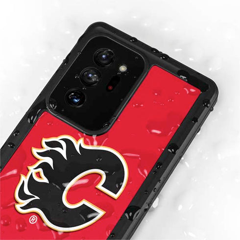 NHL Calgary Flames Solid Background Galaxy Note20 Ultra 5G Waterproof Case